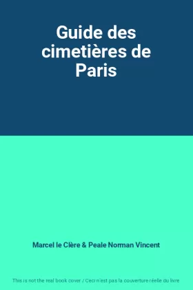 Couverture du produit · Guide des cimetières de Paris