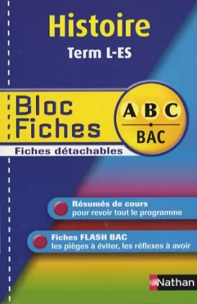 Couverture du produit · BLOC FICHES ABC HIST TERM L ES