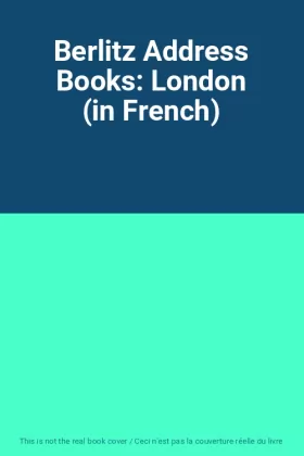 Couverture du produit · Berlitz Address Books: London (in French)