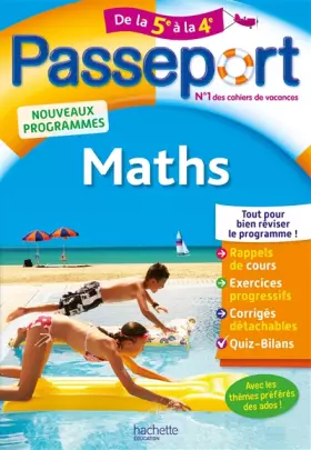 Couverture du produit · Passeport - Maths de la 5e à la 4e - Cahier de vacances 2021