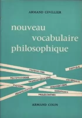 Couverture du produit · Nouveau vocabulaire philosophique