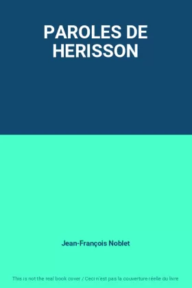 Couverture du produit · PAROLES DE HERISSON