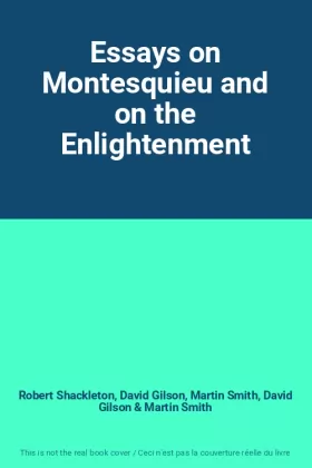 Couverture du produit · Essays on Montesquieu and on the Enlightenment