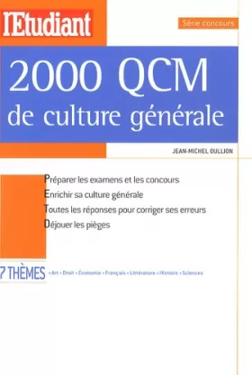 Couverture du produit · 2000 QCM de culture générale