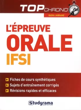 Couverture du produit · L'épreuve orale IFSI