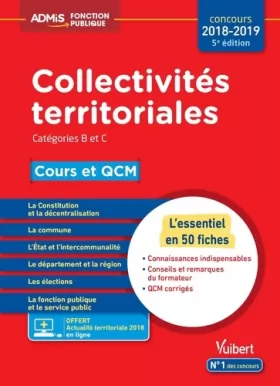 Couverture du produit · Collectivités territoriales cours et QCM cat B et C l'essentiel en 50 fiches
