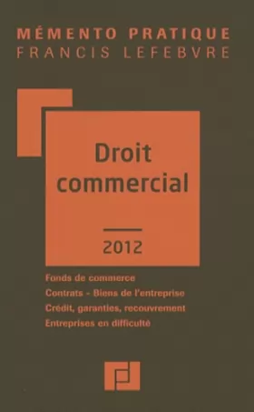 Couverture du produit · MEMENTO DROIT COMMERCIAL 2012