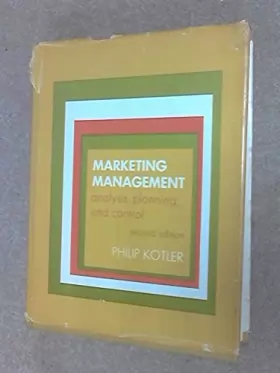 Couverture du produit · Marketing Management: Analysis, Planning, and Control