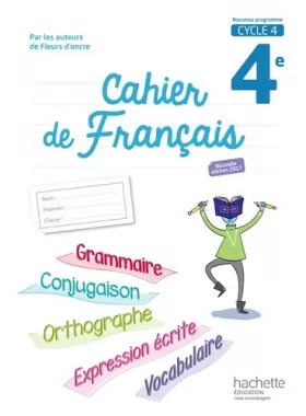 Couverture du produit · Cahier de français cycle 4 / 4e - éd. 2017