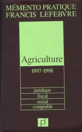 Couverture du produit · Mémento agriculture 1997-1998