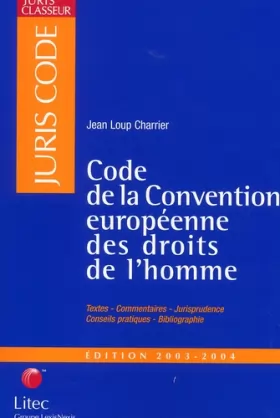 Couverture du produit · Code de la convention européenne des droits de l'homme (ancienne édition)