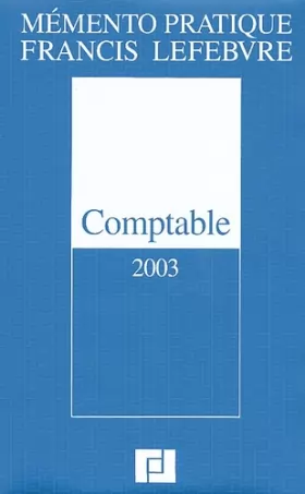 Couverture du produit · Mémento Comptable, édition 2003