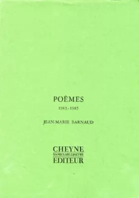Couverture du produit · Poèmes : 1983-1985