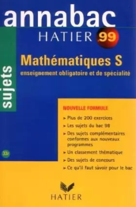 Couverture du produit · Annabac 1999 mathématiques, Terminale S