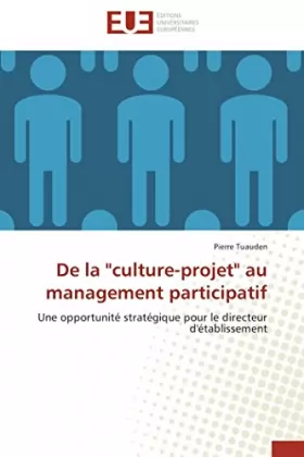 Couverture du produit · De la "culture-projet" au management participatif
