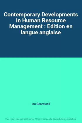 Couverture du produit · Contemporary Developments in Human Resource Management : Edition en langue anglaise