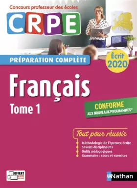 Couverture du produit · Français - Tome 1 - Ecrit 2020 - Préparation complète - CRPE - 2020