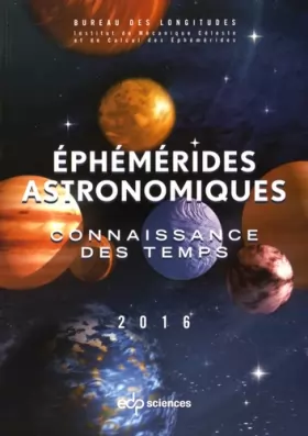 Couverture du produit · Ephémérides astronomiques: Connaissance des temps