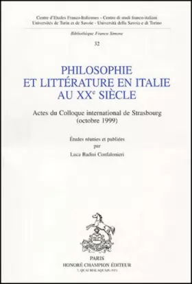 Couverture du produit · Philosophie et litterature en Italie au xxe siecle