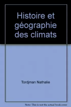 Couverture du produit · Histoire et géographie des climats