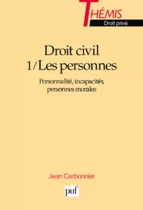 speaker ethnic Sociology Droit civil, tome 1 : Les Personnes de Jean Carbonnier · [C-760-813] ·  Livre d'occasion