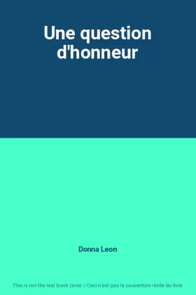 Couverture du produit · Une question d'honneur