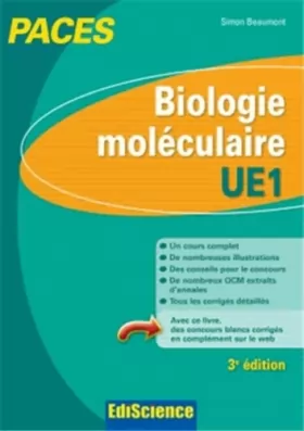 Couverture du produit · Biologie moléculaire-UE1 PACES - 3e éd.: Manuel, cours + QCM corrigés