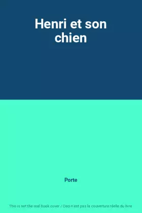Couverture du produit · Henri et son chien
