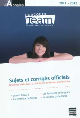 Couverture du produit · Annales concours team 2011/2012