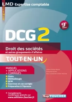 Couverture du produit · DCG 2 - Droit des sociétés et autres groupements d'affaires - Manuel et applications - 9e édition