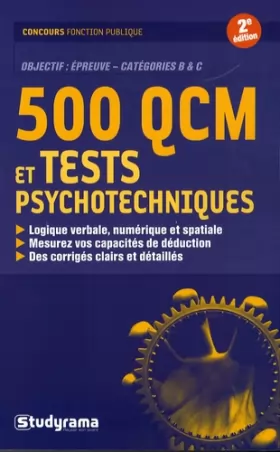 Couverture du produit · 500 QCM et tests psychotechniques