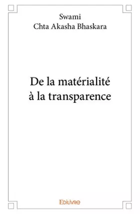 Couverture du produit · De la matérialité à la transparence