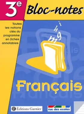 Couverture du produit · Bloc notes, 3e : Français