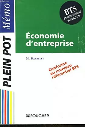 Couverture du produit · Economie d'entreprise : BTS, enseignement supérieur