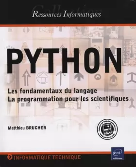 Couverture du produit · Python - Les Fondamentaux du langage - La Programmation pour les scientifiques