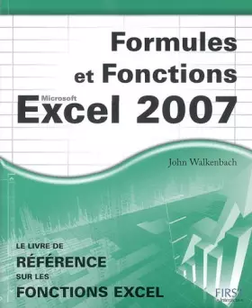 Couverture du produit · FORMULES ET FONCTIONS EXCEL 07