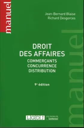 Couverture du produit · DROIT DES AFFAIRES 9EME EDITION: COMMERÇANTS, CONCURRENCE, DISTRIBUTION