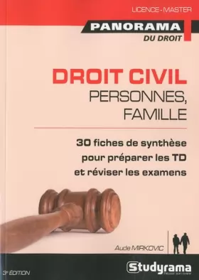 Couverture du produit · Droit civil : personnes, famille
