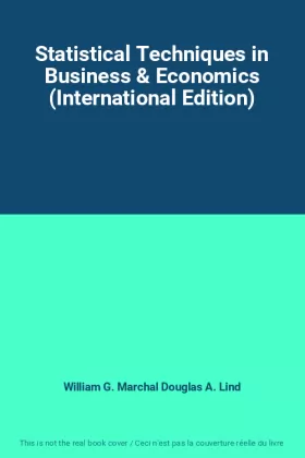 Couverture du produit · Statistical Techniques in Business & Economics (International Edition)