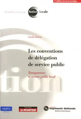Couverture du produit · Les conventions de délégation de service public