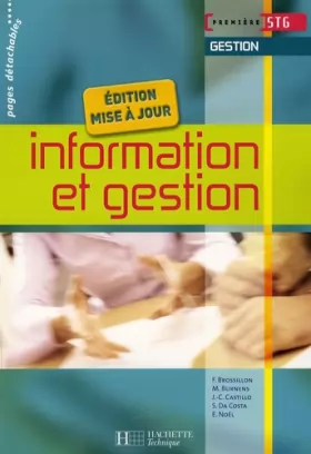 Couverture du produit · Information et Gestion 1re STG Gestion - Livre élève - Ed.2007: 1ère STG option gestion - livre élèveédition 2007