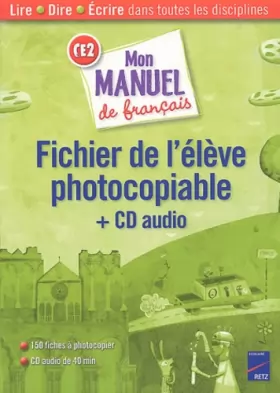 Couverture du produit · Mon manuel de français (fichier de l'élève + CD audio)