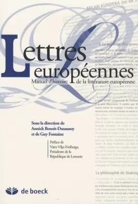 Couverture du produit · Lettres européennes : Manuel universitaire d'histoire de la littérature européenne