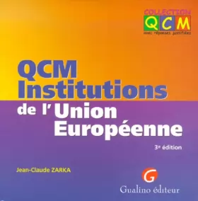 Couverture du produit · QCM, institutions de l'union européenne