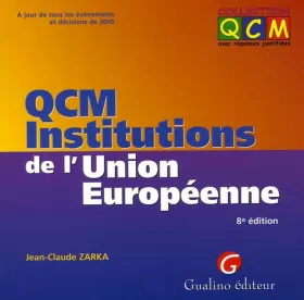Couverture du produit · QCM Institutions de l'Union Européenne