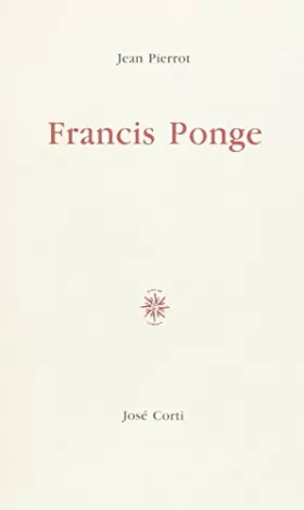 Couverture du produit · Francis Ponge