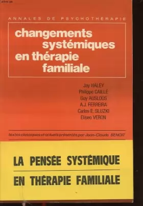 Couverture du produit · Changements systematiques en therapie familiale