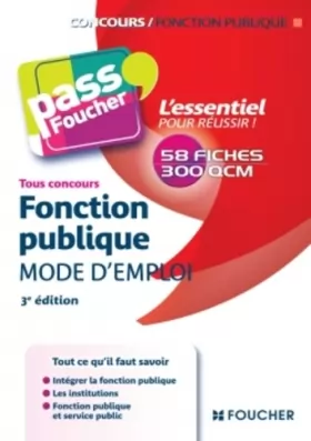 Couverture du produit · Pass'Foucher - Fonction publique Mode d'emploi 3e édition