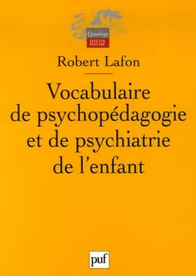 Couverture du produit · Vocabulaire de psychopédagogie et de psychiatrie de l'enfant