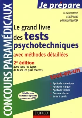 Couverture du produit · Le grand livre des tests psychotechniques avec méthodes détaillées